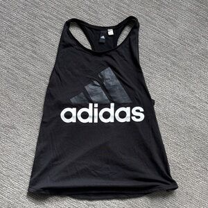 Adidas Black and White Logo Tank